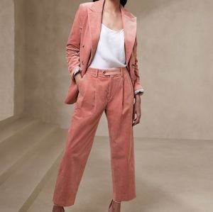 NEW Banana Republic RIVOLI OVERSIZED CORDUROY BLAZER Pink Blush Sz 12/ Pants 14